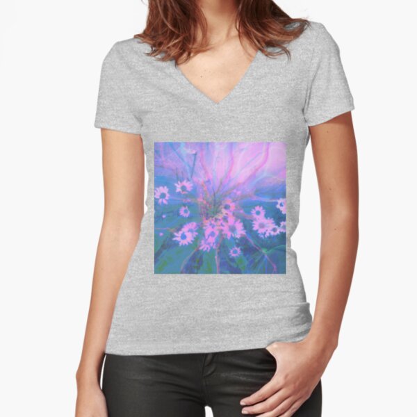 Summer morning Fitted V-Neck T-Shirt