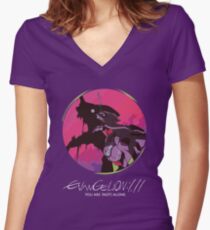 EVA 01 - Evangelion T-shirt / Poster / Phone case / Mug Women's Fitted V-Neck T-Shirt