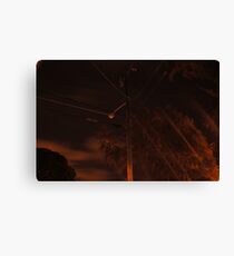 Telephone Pole- at night Canvas Print