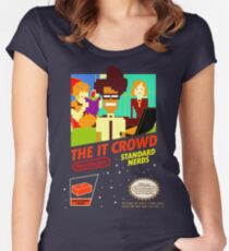 Camiseta entallada de cuello ancho El juego IT Crowd NES