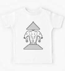 Erawan Lao / Laos Dreiköpfiger Elefant Kinder T-Shirt