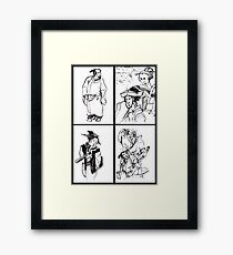 Geisha Girls - Drawings Framed Print