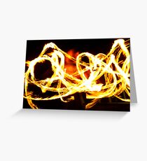 Fiery Sine Wave Grußkarte