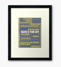 Joss Whedon - Death Is Your Gift Framed Print