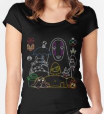 Camiseta entallada de cuello redondo Ghibli mix v2