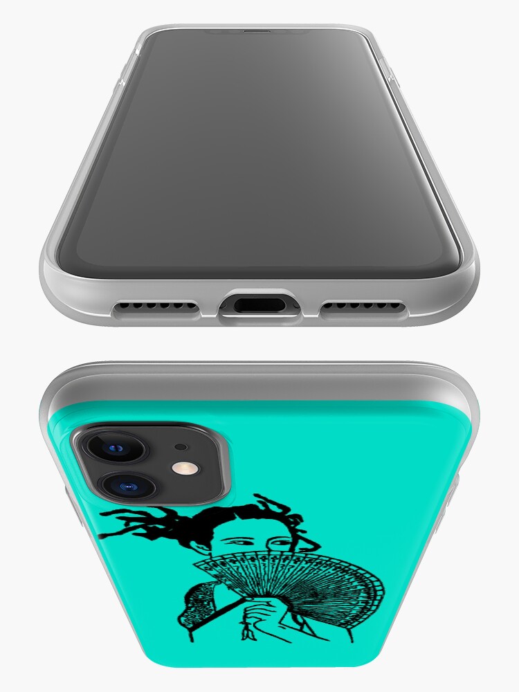 Alternate view of "Geisha Girl" (aqua) - phone iPhone Case & Cover