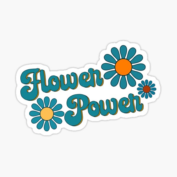 60s Flower Power 1960s Stickers | Redbubble