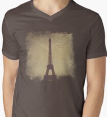 Vintage Eiffel Tower Men's V-Neck T-Shirt