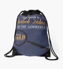 221B Baker Street Drawstring Bag