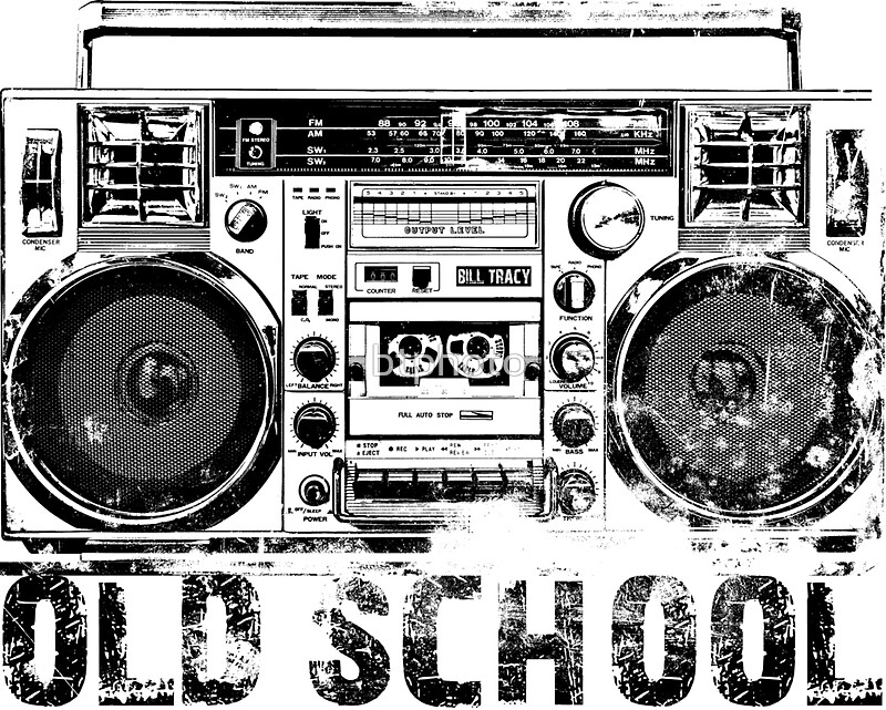 "Old School Boombox Art" Stickers by btphoto Redbubble