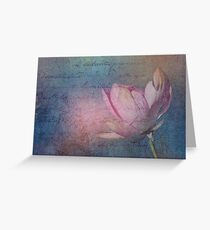 Textured Lotus Greeting Card