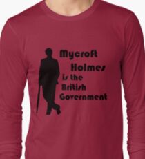 Mycroft Holmes, British Government (Black) Long Sleeve T-Shirt