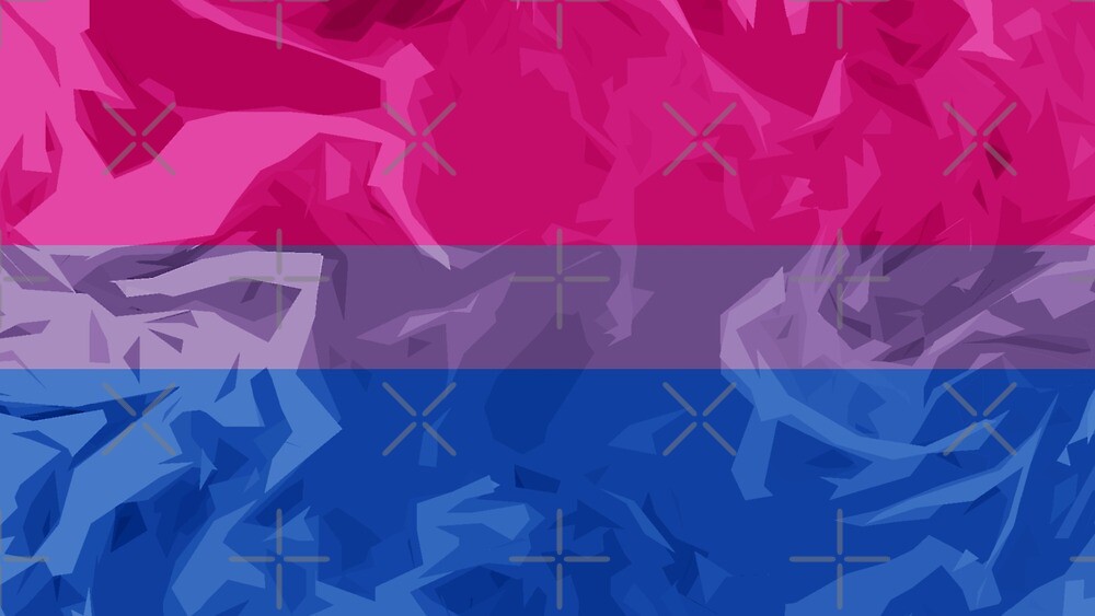 Bisexual Pride Bold Abstract Sticker By Abstruseartisan Redbubble