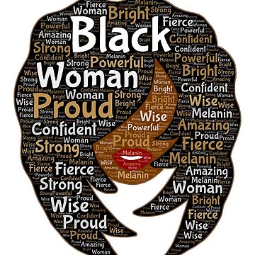 Black Woman Words In Straight Hair Art Art Board Print