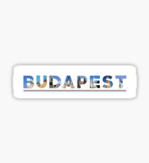 budapest text Sticker