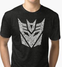 Transformers Decepticons White Tri-blend T-Shirt