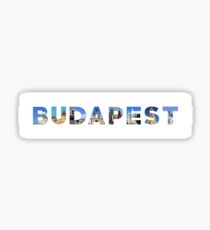 budapest text Sticker