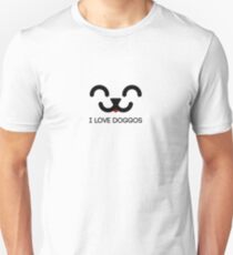 I love doggos logo design Unisex T-Shirt