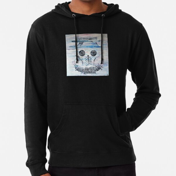 Abstract Skull Smile Sweat à capuche léger