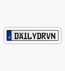 Euro plate - dailydrvn Sticker