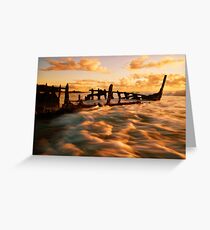 Golden Ripples Greeting Card