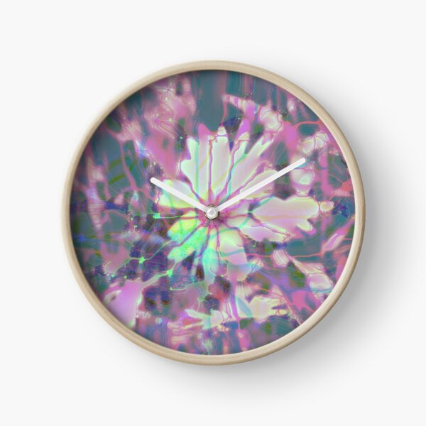 Floral abstraction Clock