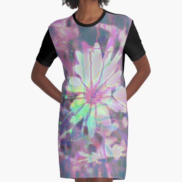 Floral abstraction Graphic T-Shirt Dress