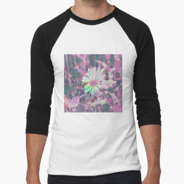 Floral abstraction Baseball ¾ Sleeve T-Shirt