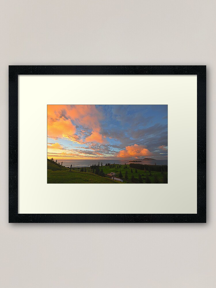 Alternate view of Sunrise, Kingston - Norfolk Island Framed Art Print
