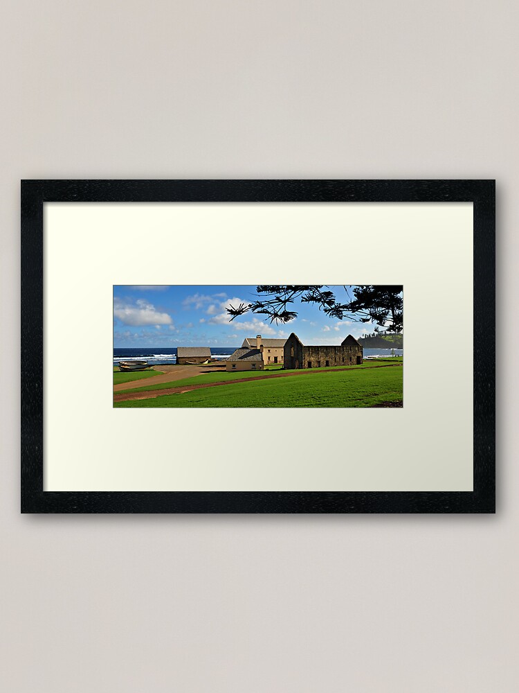 Alternate view of Convict Ruins - Norfolk Island Framed Art Print