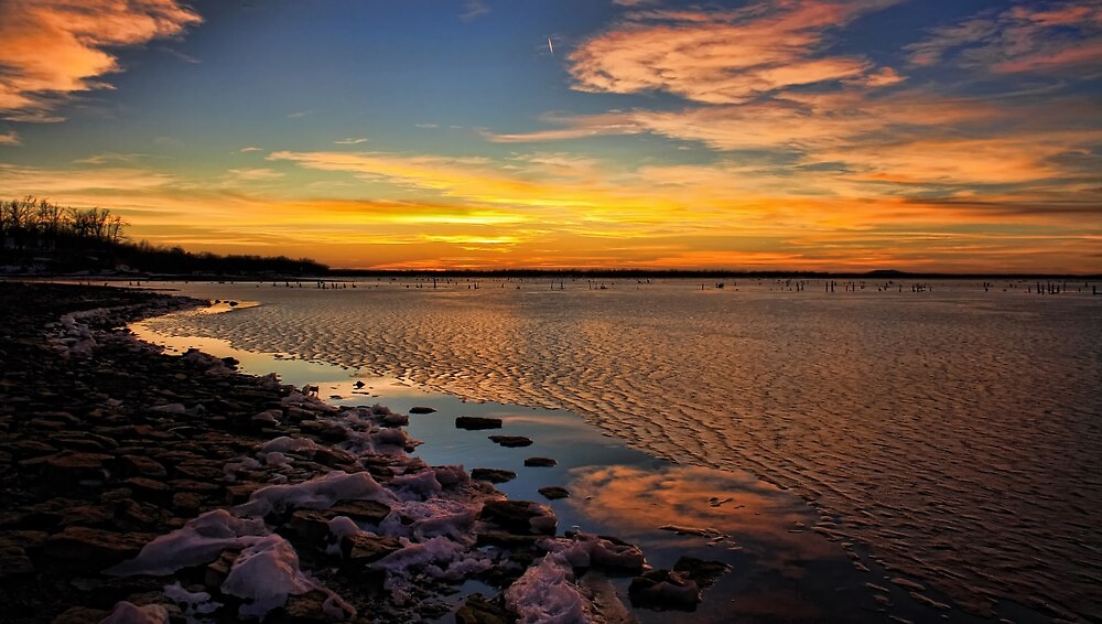 "A Winter Night At Lake Eufaula, Oklahoma" by Carolyn Fletcher Redbubble