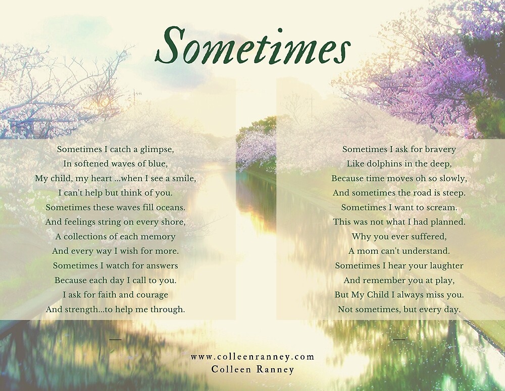 Sometimes Poem Child Loss By Colleen Ranney By Colleen Ranney   Flat,1000x1000,075,f.u3 