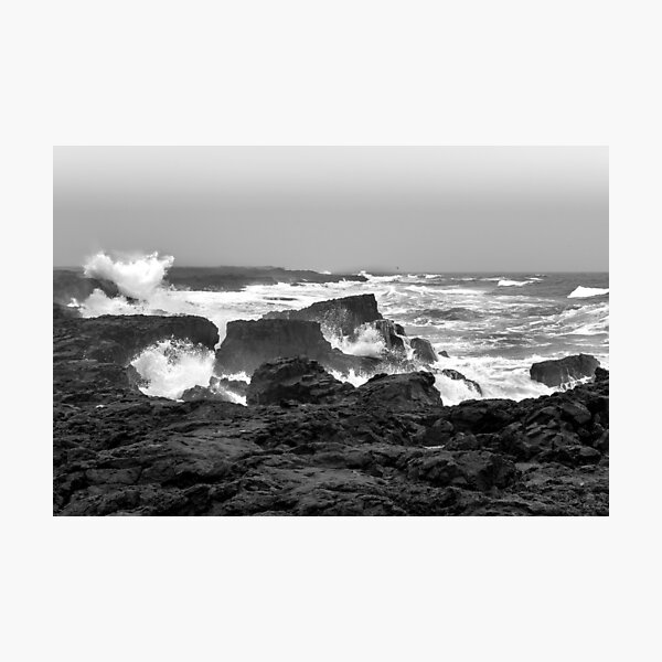 The force of the sea at Reykjanes peninsula Photographic Print