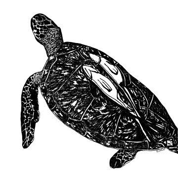 Artwork thumbnail, Lucy the Sea Turtle with Remora  by Wildcard-Sue