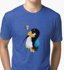 What are you doing, Tux? Tri-blend T-Shirt