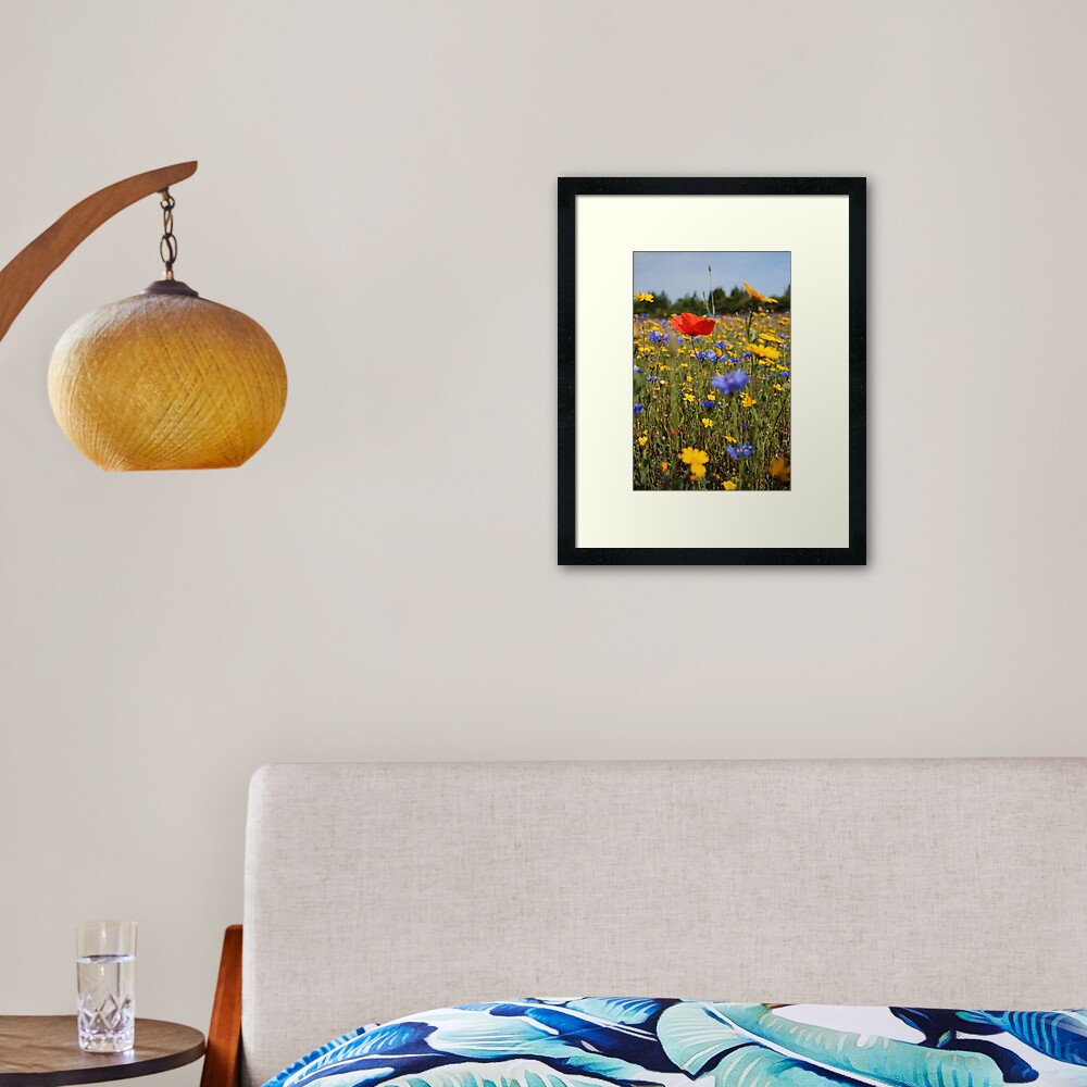 Wildflower meadow Framed Art Print