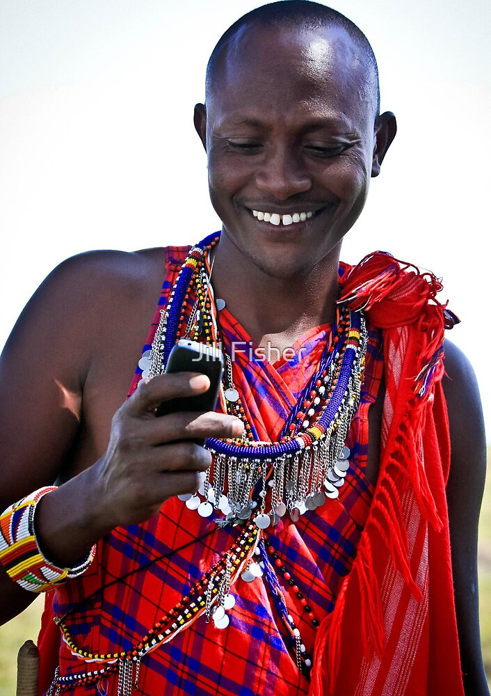  Mobile Maasai  by Jill Fisher Redbubble