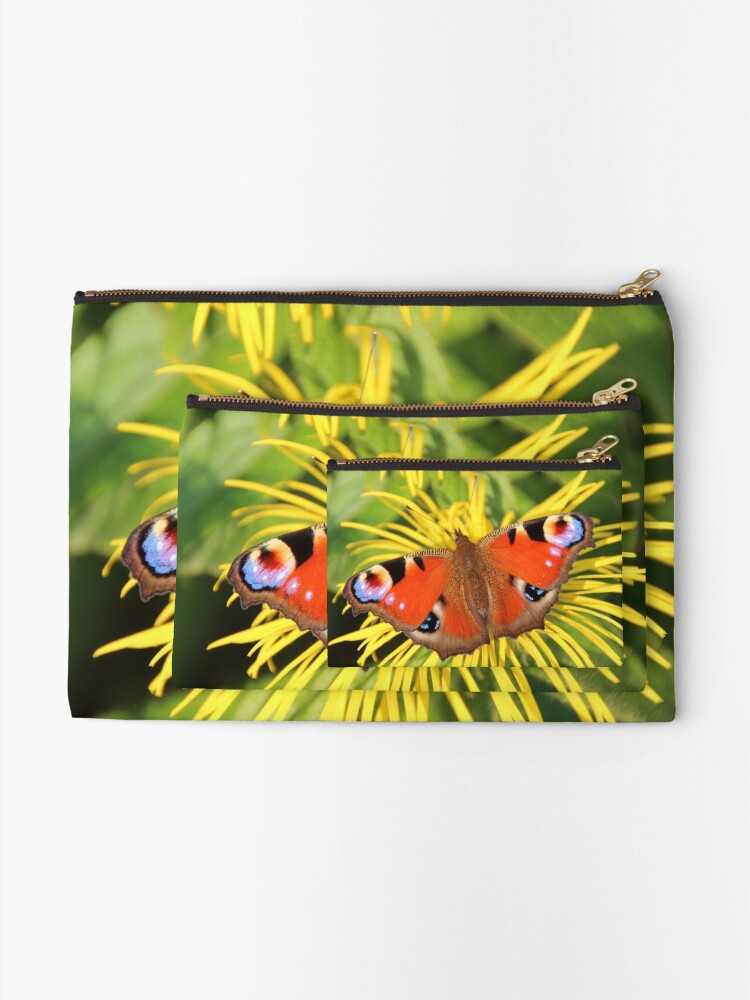 Alternate view of Peacock butterfly Zipper Pouch