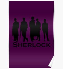 Sherlock Cast Silhouette Poster Poster
