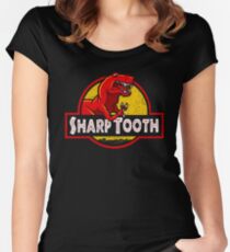 Sharp Tooth T-Shirt (Jurassic Park) Women's Fitted Scoop T-Shirt