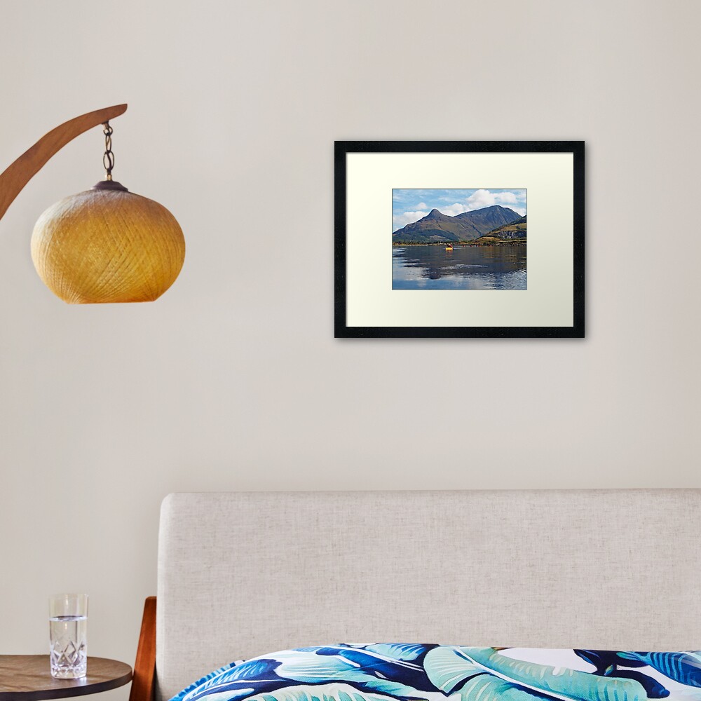 Reflective paddling Framed Art Print