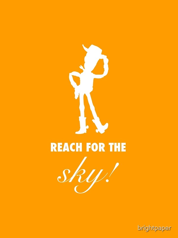 "Toy Story Woody Reach For The Sky" Greeting Cards by brightpaper