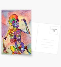 Rainbow Skeleton Postcards