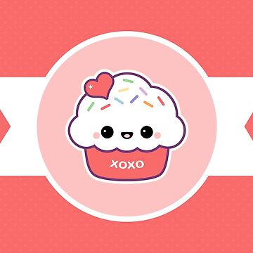 Cute Strawberry Cupcake Sticker by sugarhai, Redbubble