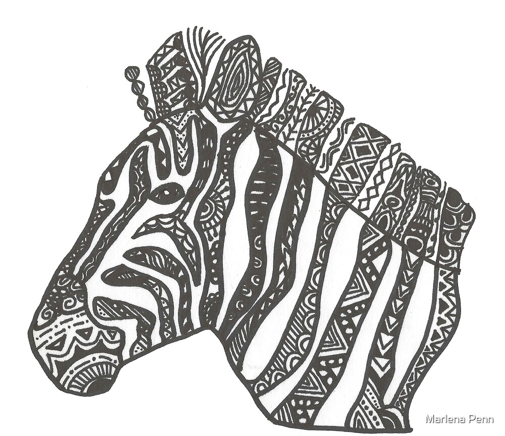 zebra zentangle by marlena penn  redbubble zebra zentangle by marlena penn  redbubble