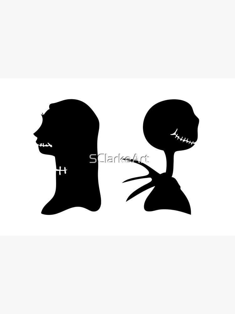 Jack and Sally Victorian Halloween Silhouette