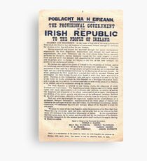 1916 Irish Proclamation Canvas Print