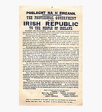 1916 Irish Proclamation Photographic Print