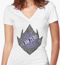Code GEASS Typography Women's Fitted V-Neck T-Shirt