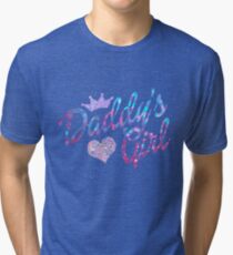 Daddy's Girl in glitter Tri-blend T-Shirt